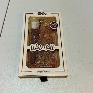 iPhone XS Max Waterfall RoseGold Glitter Case